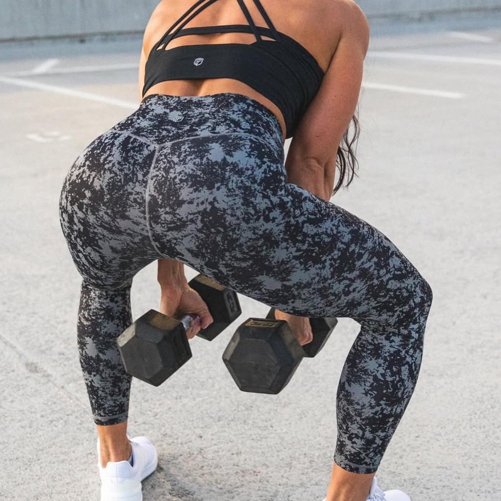 Born Primitive Paragon Blue Black Splatter CrossFit Leggings